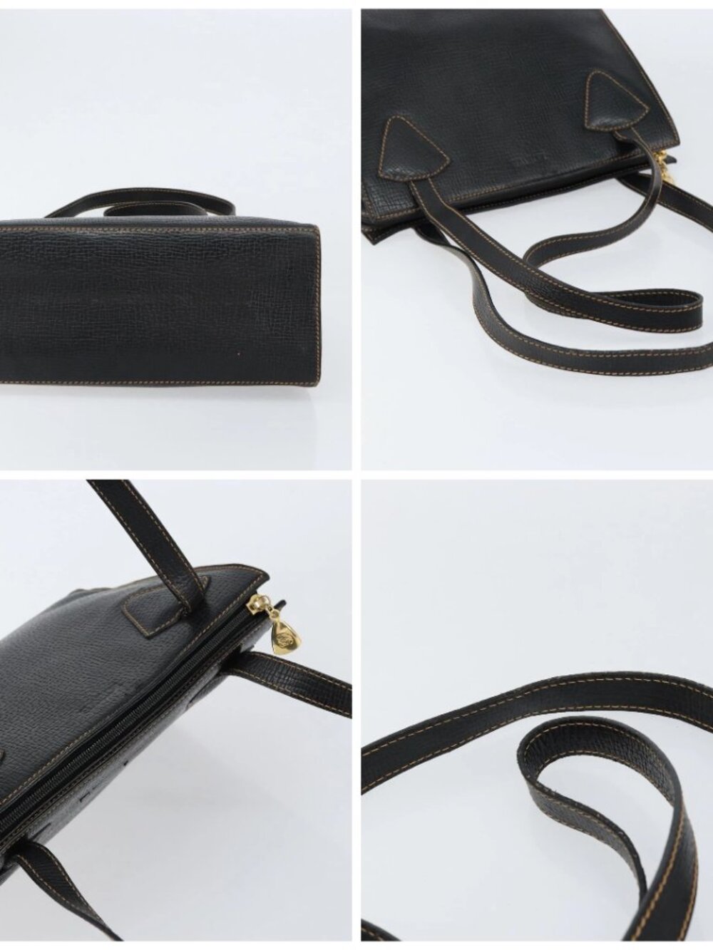 LOEWE Tote Bag Leather Black Gold Aut - Picture 16 of 16